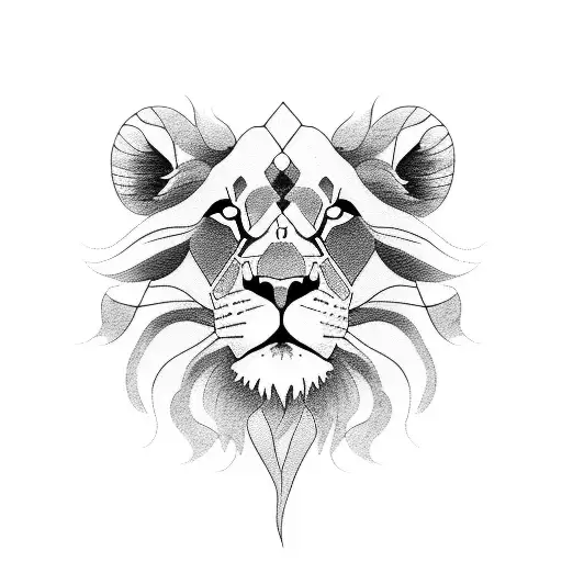 Lion With Titanic Compus Rose