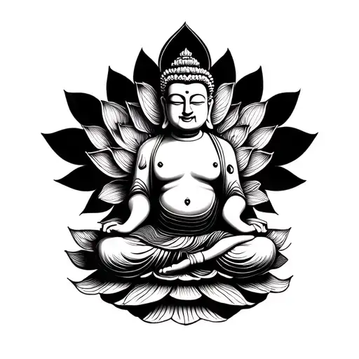 Lotusbloem Happy Buddha