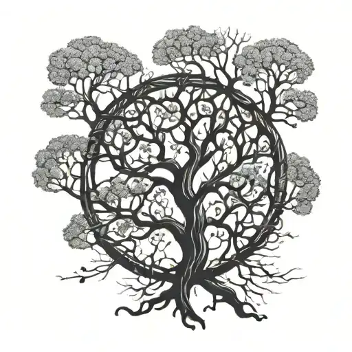 Tree Made Of Dna Double Helix Intertwined