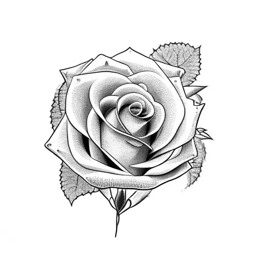 Female Body Siluette As A Rose Plant