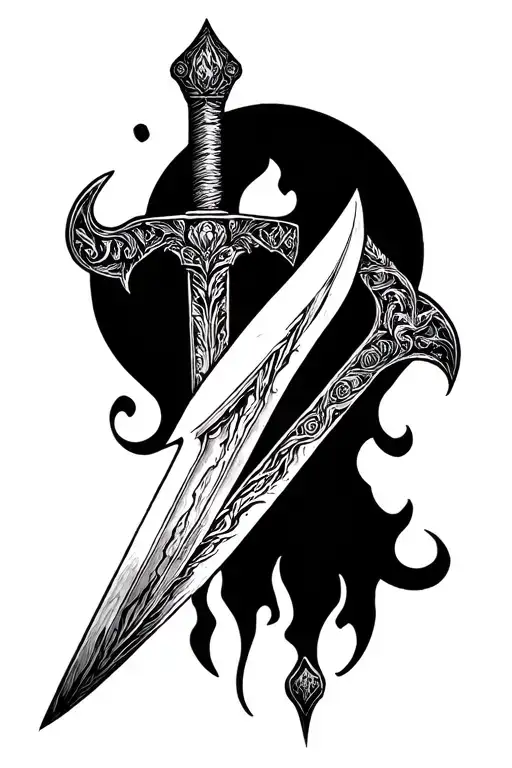 Viking Sword Tattoo Design