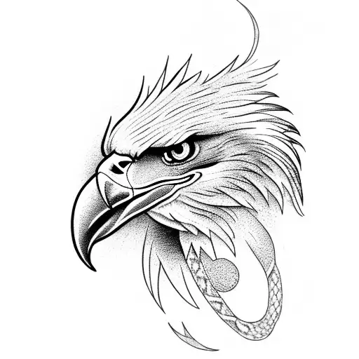 Eagle With Snake In It's Claws