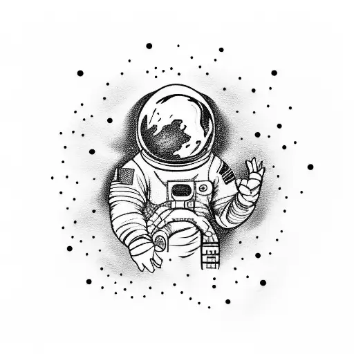 Astronaut Sit On The Moon