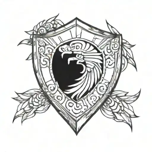 Spartan Shield Chest Tattoo Design