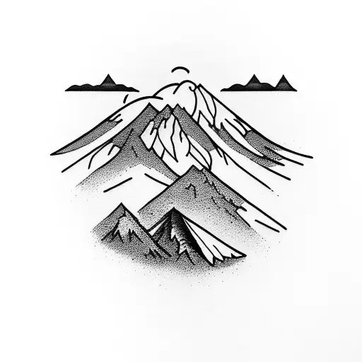 Mountain Scene With Mt Rainer