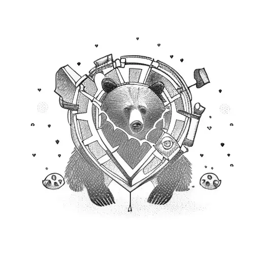 Bear Trap With A Heart Inside