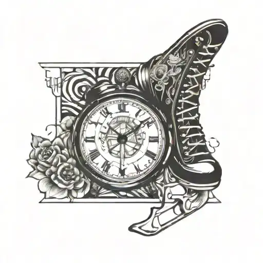 Lines Time Clock Figure Skating