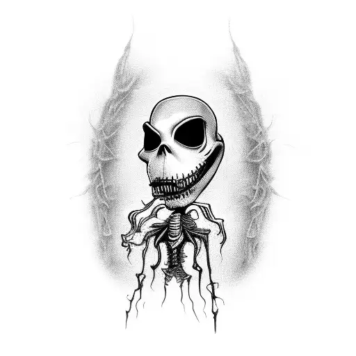 A Spooky Ghost Inspired By Tim Burton's Style