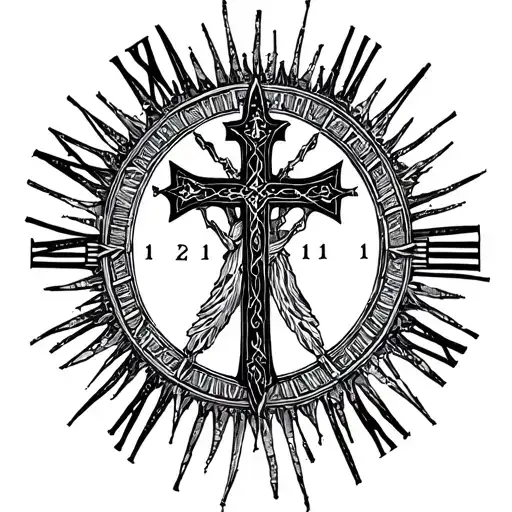 Cross With Roman Numerals 11 11