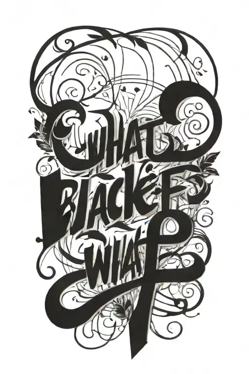 Generate A Typography Tattoo With The Words What If