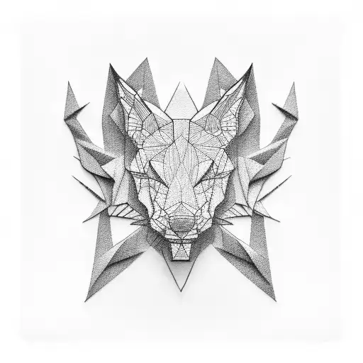 A Guitar Made Out Of Origami Animals