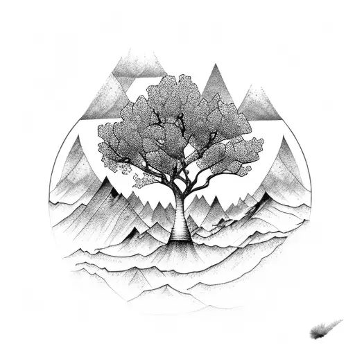 Mountain With Aspen Trees