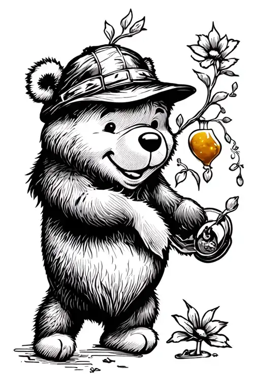Winnie The Pooh With Honey