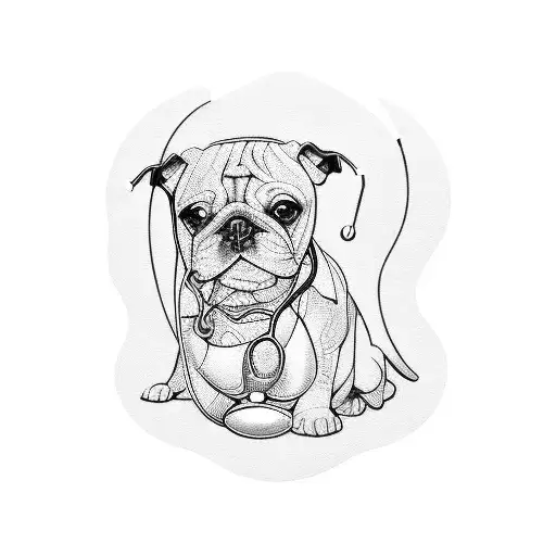 A Stethoscope Forming The Shape Of A Dog