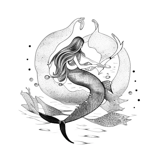 A Virgo And Pisces Mermaid Duo Swimming In A Lake