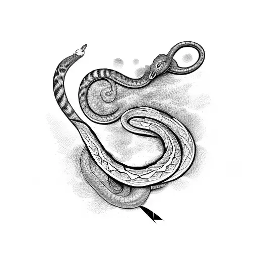 Combine A Knife And A Snake In A Unique And Dynamic Way
