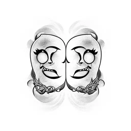 Gemini Twins With Toothy Grins