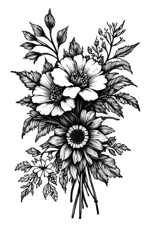 June May And January Birth Flower Bouquet