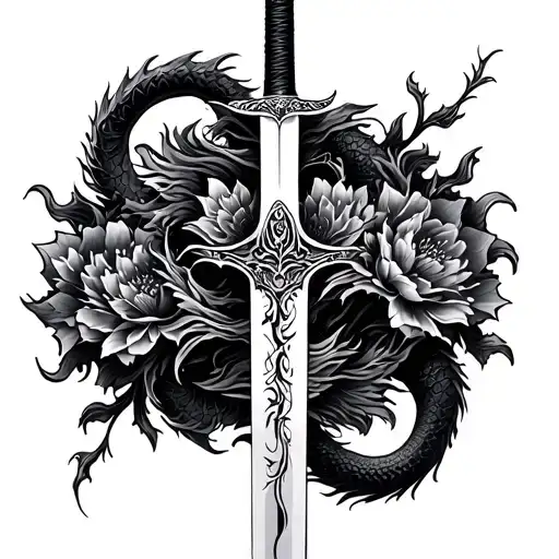 Dragon Flowers Sword