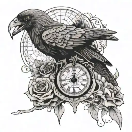 And Now My Watch Begins With A Three Eyed Raven Perched On A Skull