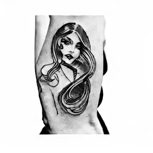 A Tattoo Of A Woman And A Demon More Lust And Passion