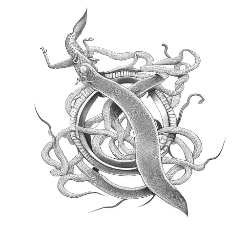 A Horseshoe Intertwined With A Vine Of Sage Leaves And Dragonflies