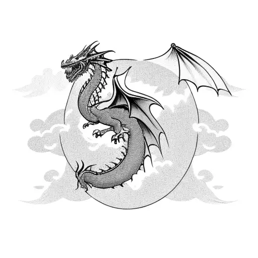 Dragon Silhouette From Above