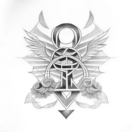 Latin Quote With Greek Key Pattern