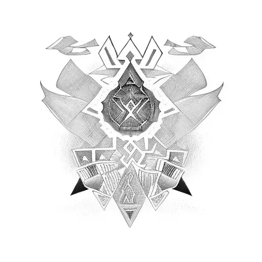 Latin Quote With Greek Key Pattern