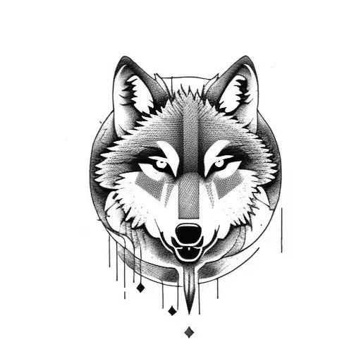 A Wolf Howling At The Moon In A Pixelated Style