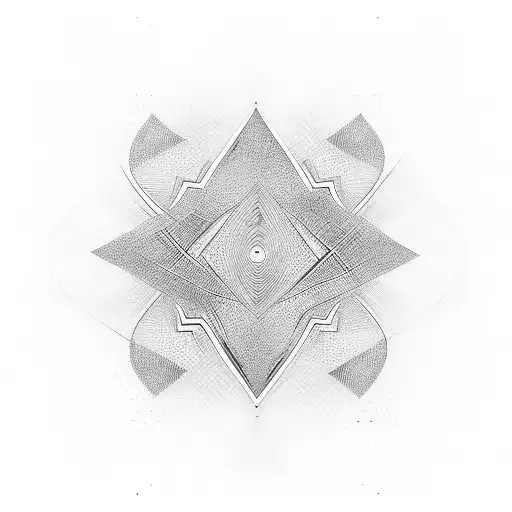 Abstract Wave Patterns Incorporating Elements Of Psychology Symbols