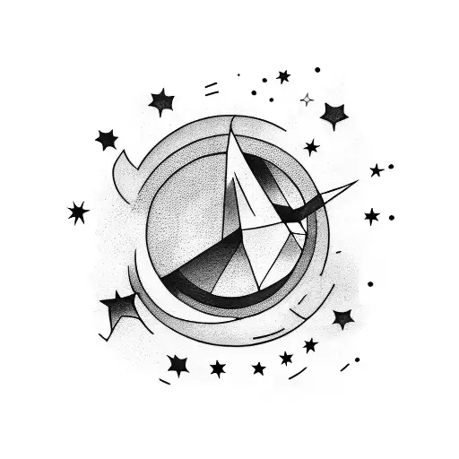 Dark Background Sky With Stars And Moon