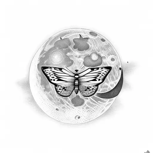 Butterfly Towards The Moon