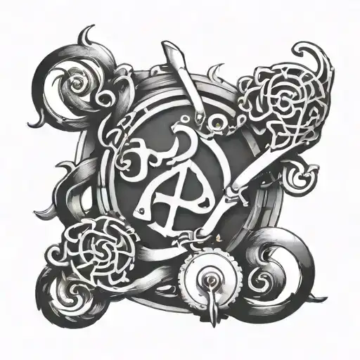 Owned Submissive Triskelion With Key And Lock