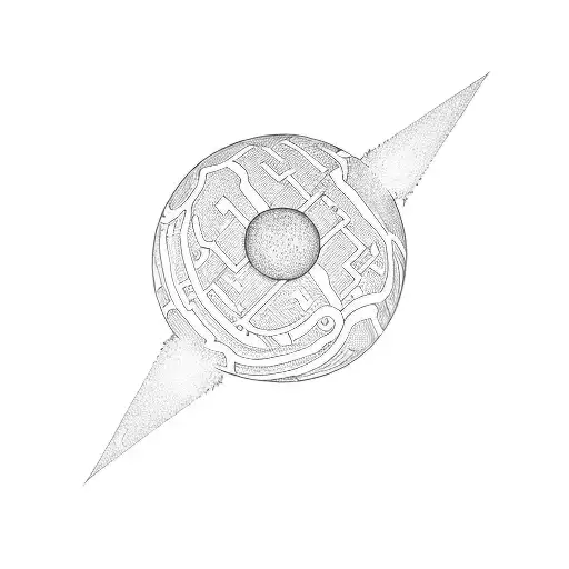 A Spherical Object On A Black Background