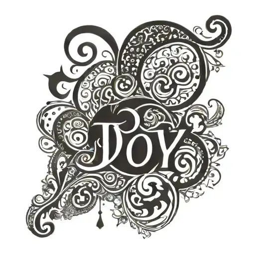 The Word Joy In Arabic Letters