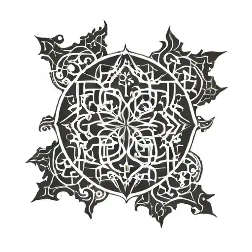 Traditional Arabic Patterns With Space For A Word