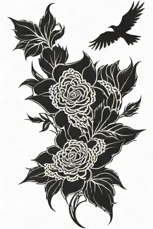 Blackwork Tattoo Male Bold