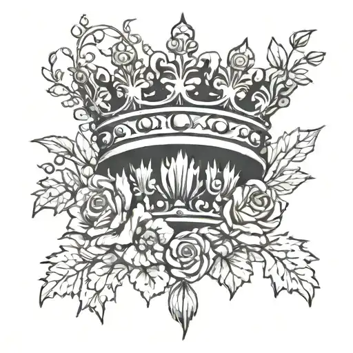 A Crown Surrounded By A Wreath