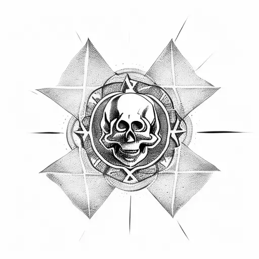 Skull And Pentagrams