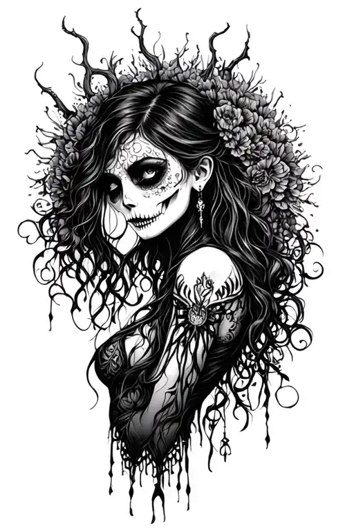 Dark Gothic Undead Woman