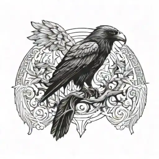 Odin With Two Ravens