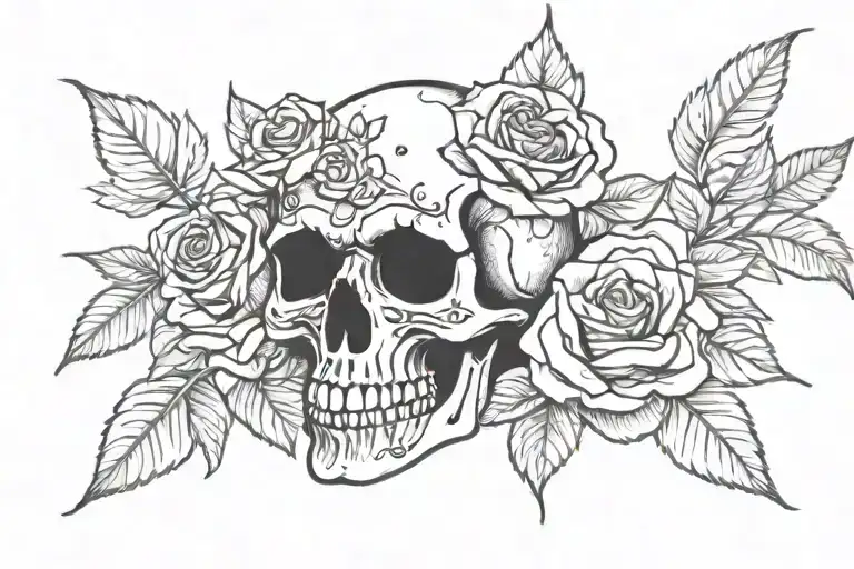 Skull And Roses