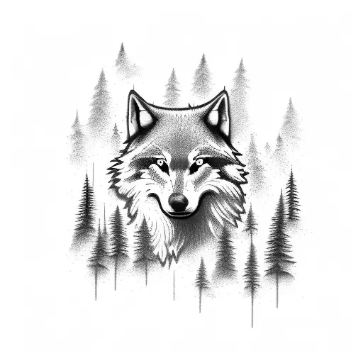 Wolfpack In A Forest