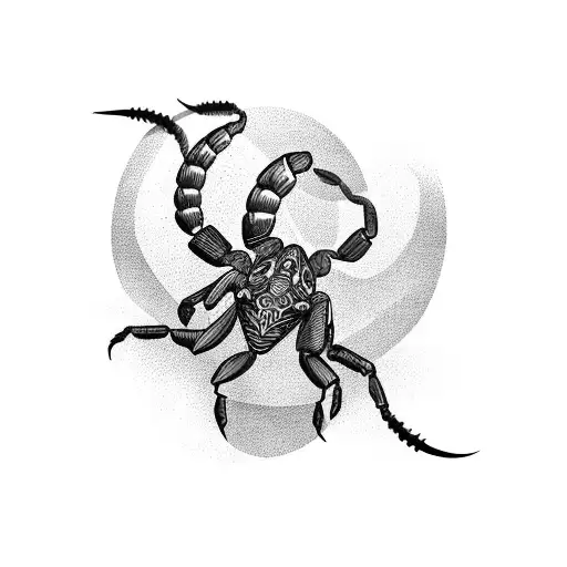 Scorpion With Red Eyes And Black Aura