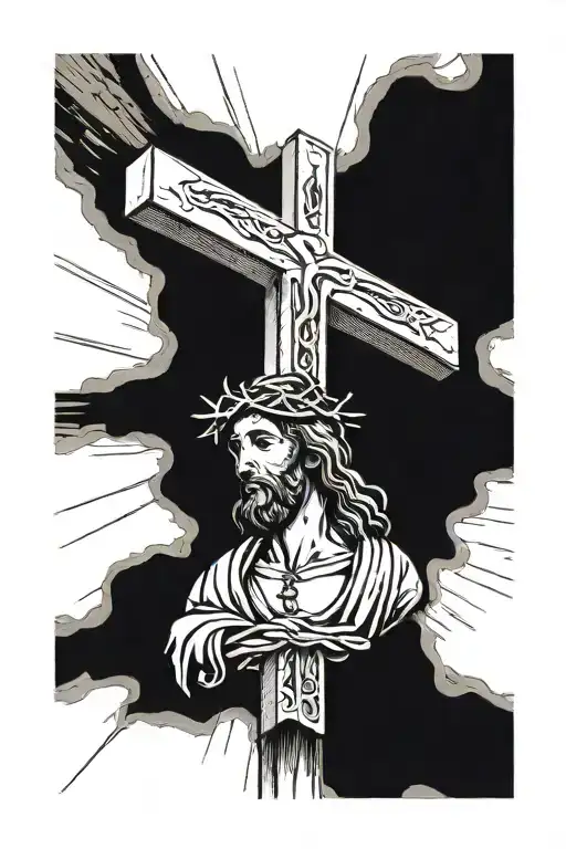 Jesus Cross Caption One Day At A Time