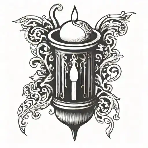 Word Thought Vertical Looking Like A Lit Candle