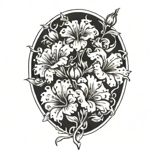 Carnations Mixed With Morning Glory Flowers