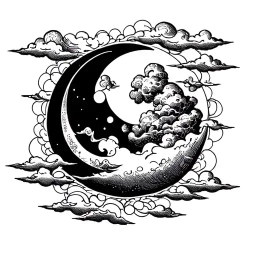 Moon And Clouds