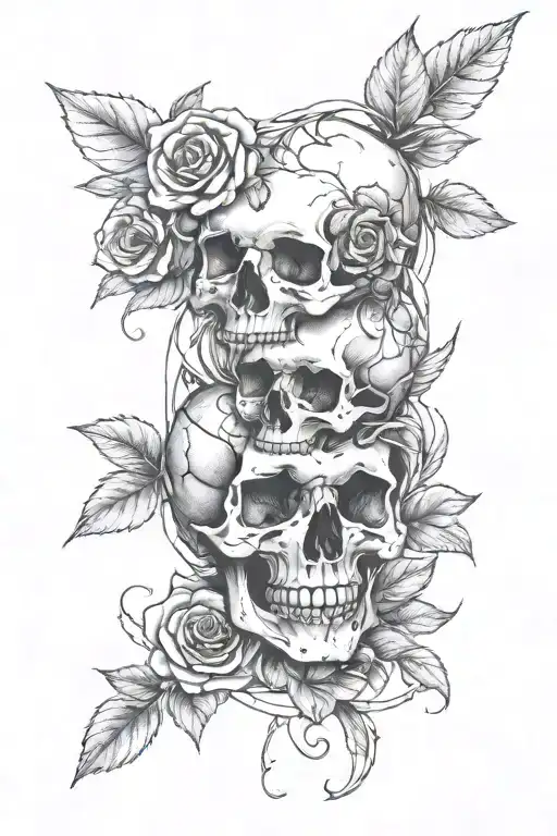 Vines Femine Skull Dainty